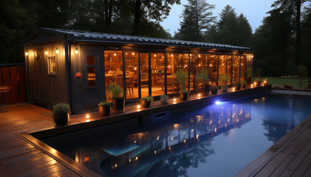 Transformation et installation d’une piscine obtenue d’un conteneur